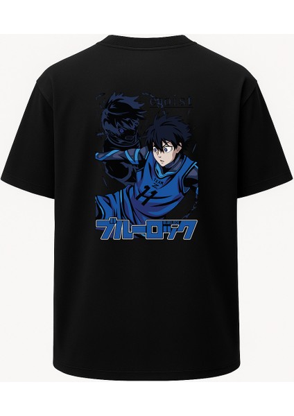 Oversize Egoist Blue Lock Baskılı Unisex Tişört