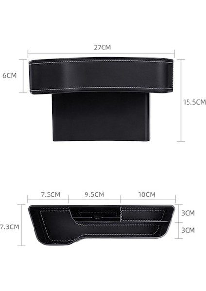 Sürücü Tarafı Telefon Içecek Kutusu Tutucu Koltuk Boşluğu Düzenleyici - Bej / Deri Malzeme fiyatları