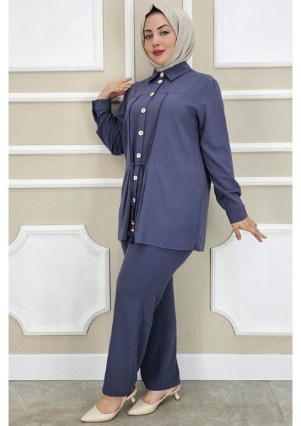 Kadın Dantel Şerit Detaylı Tesettür Takım fiyatları