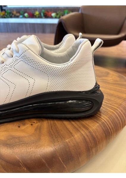 1078 Beyaz Hakiki Deri Erkek Sneakers - Erkek Spor Ayakkabı fırsatları