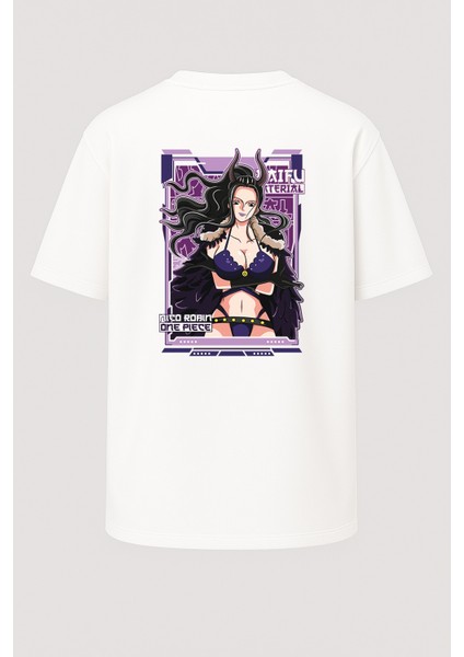 Oversize Nico Robin One Piece Baskılı Unisex Tişört