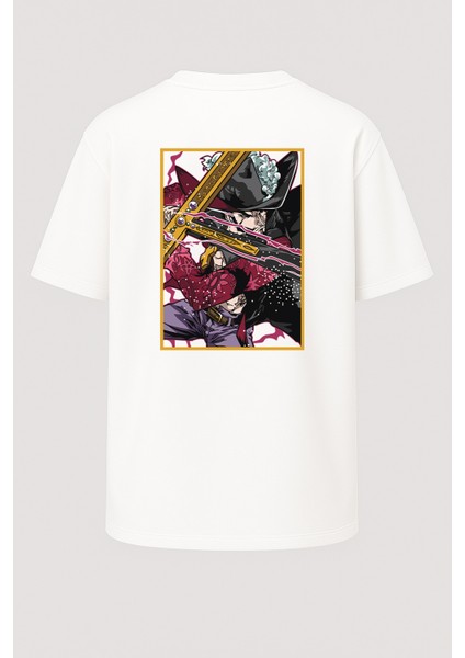 Oversize Dracule Mihawk One Piece Baskılı Unisex Tişört