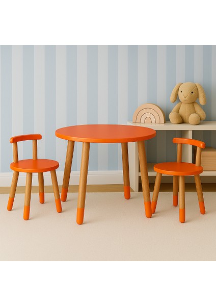 Ahşap Montessori Çocuk Oyun Etkinlik Çalışma Masası ve Aktivite Masası 2 Sandalye 1 Masa fiyatları