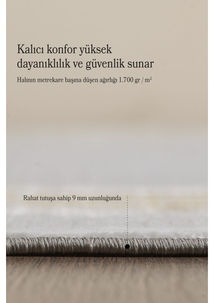 Saçaklı Salon Oturma Odası Halısı Yumuşak Polyester Pamuk Taban Modern ve Klasik Desenli Halı Kahve