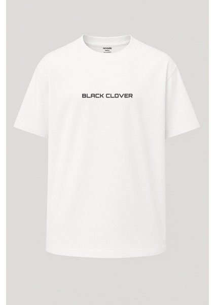 Oversize Black Clover Baskılı Unisex Tişört