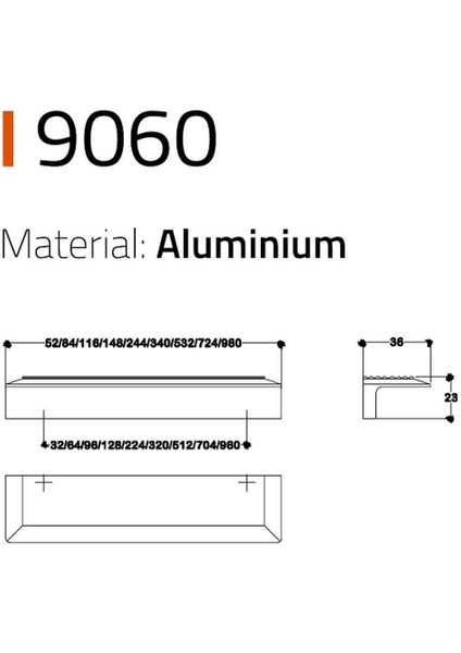 Mobilya Kulbu Rose Renk 224MM Kulp 1 Adet (SY9060 0224 Rs) fırsatları