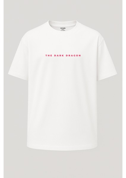 Oversize The Dark Dragon Ejderha Baskılı Unisex Tişört