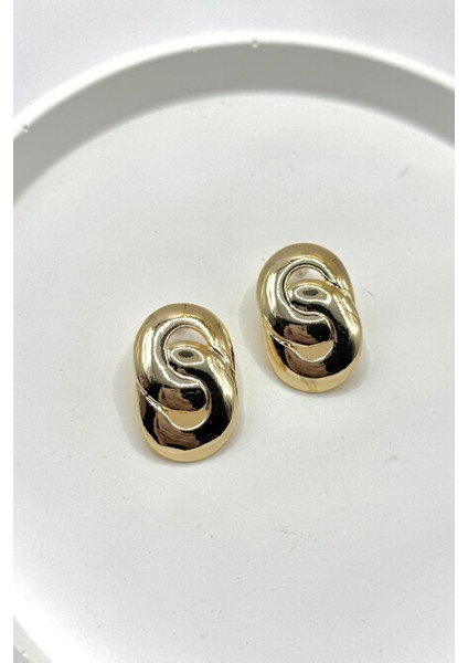 Kadın Küpe 3 cm Iç Içe Halka Model Küpe