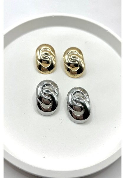 Kadın Küpe 3 cm Iç Içe Halka Model Küpe modelleri