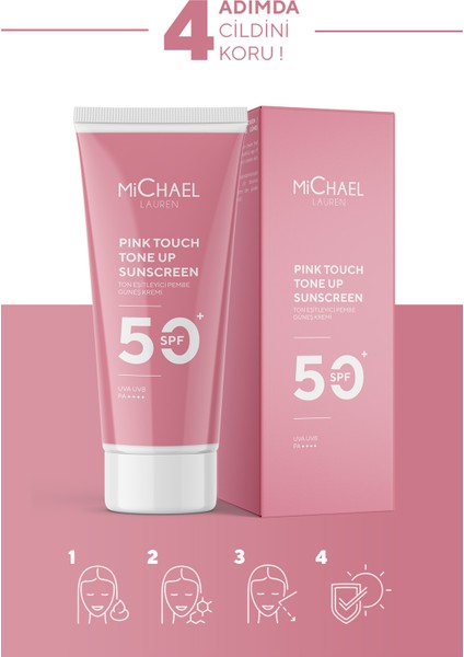 Pink Touch Spf 50+ Pembe Yüz Güneş Kremi 2li Set Pa++++ 50 ml