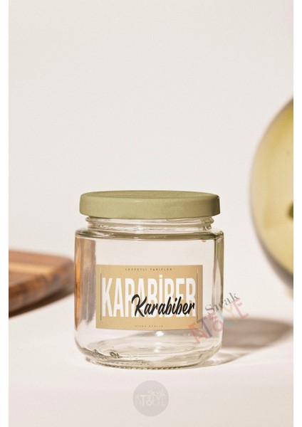 Baharat - Bakliyat - Kuruyemiş Kavanoz Etiketi - Suya Dayanıklı Sticker Model. Cappucino