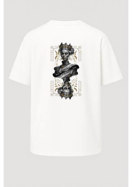 Oversize Royal Queen Kraliçe Baskılı Unisex Tişört
