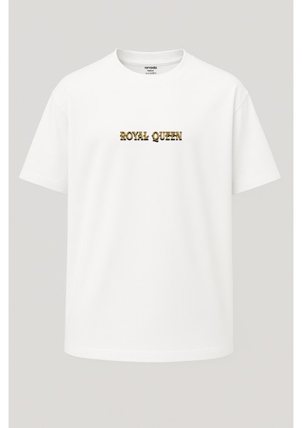 Oversize Royal Queen Kraliçe Baskılı Unisex Tişört