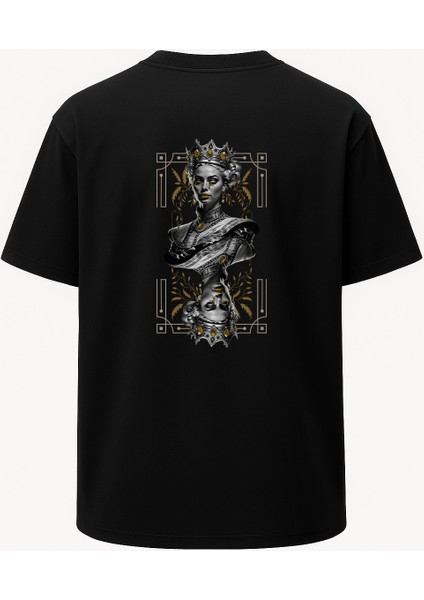 Oversize Royal Queen Kraliçe Baskılı Unisex Tişört