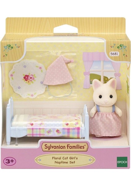 5681 Sylvanian Families Çiçekli Kedi Kızın Uyku Seti +3 Yaş