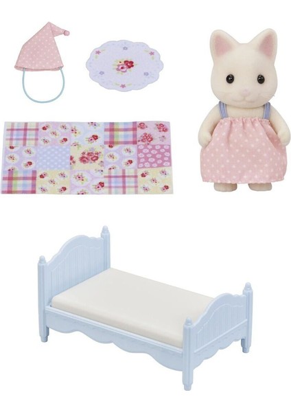 5681 Sylvanian Families Çiçekli Kedi Kızın Uyku Seti +3 Yaş