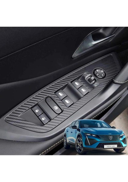 Peugeot 408 Iç Trim Karbon Folyo Kaplama Set 2023-