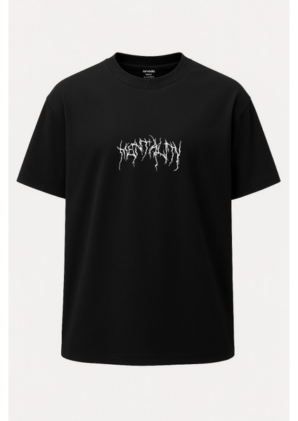 Oversize Mentality Zeus Baskılı Unisex Tişört Siyah fiyatları