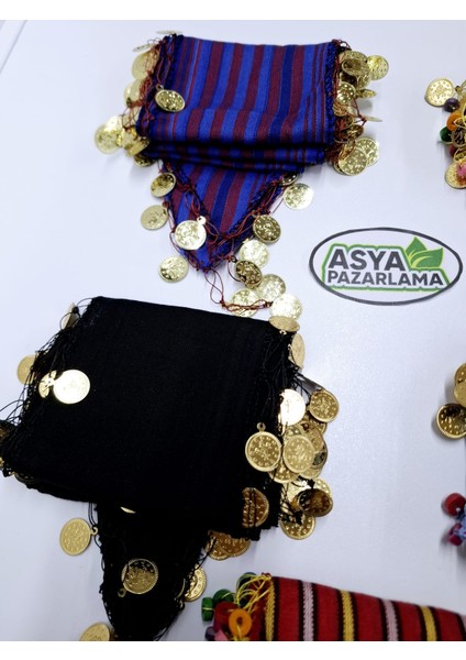 5'li Karışık Nazar Boncuklu, Liralı Keşan, Fular, Şal, Atkı, Saç Bandı, Bandana