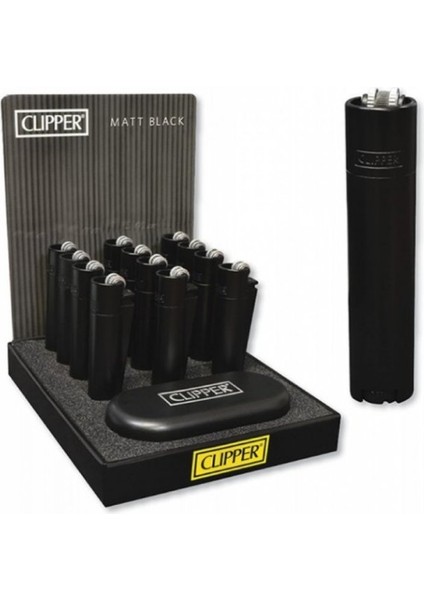 Clıpper Siyah Metal Çarklı Çakmak