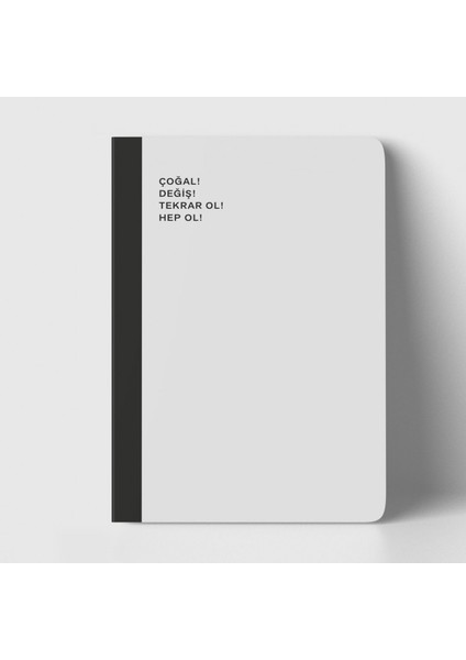 Mottolu Defter Çizgili