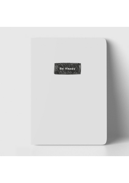 Be Happy Beyaz Defter Çizgili