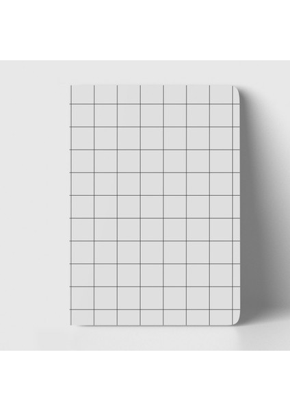 Kare Desenli Beyaz Defter Çizgili