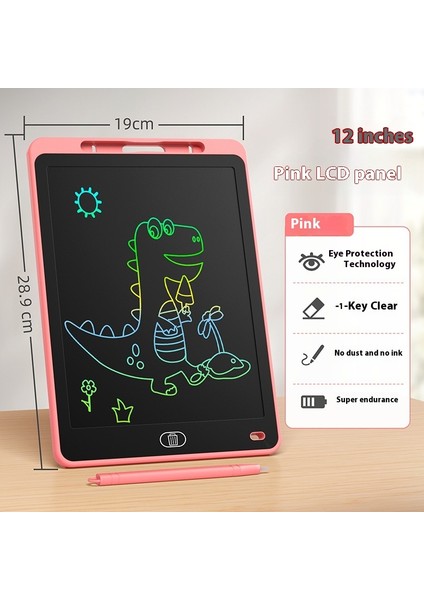 LCD Çizim Tahtası Ev Yazı Tahtası Doodle Silinebilir Silinebilir Renkli Çizim ve Yazı Tahtası (Yurt Dışından)