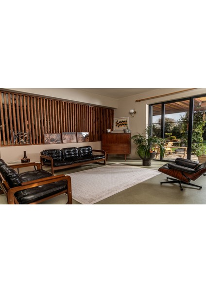 Gallery A0308 Bej Uzun Ömürlü Yumuşak Dokulu Salon Mutfak Koridor Oturma Odası Yolluk Halı