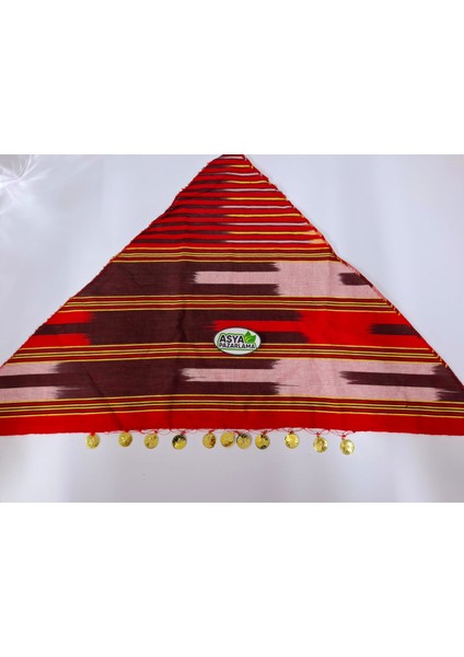 Liralı Boncuklu Üçgen Keşan, Fular, Şal, Atkı, Üçgen Saç Bandı, Bandana