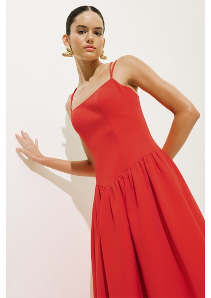 Aprıl Abiye Elbise Kırmızı