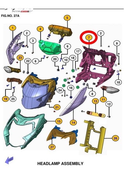 Tvs Apache RTR200 2024-2025 Euro5 Ön Far Kafa Tutucu Bağlantı Demiri Braketi A indirimleri