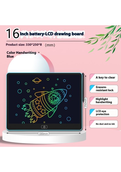 16 Inç 13 Inç LCD Çizim Tahtası Büyük Boy Yazı Tahtası Küçük Yazı Tahtası Grafiti Tahtası Çizim Tahtası El Yazısı Tahtası (Yurt Dışından)