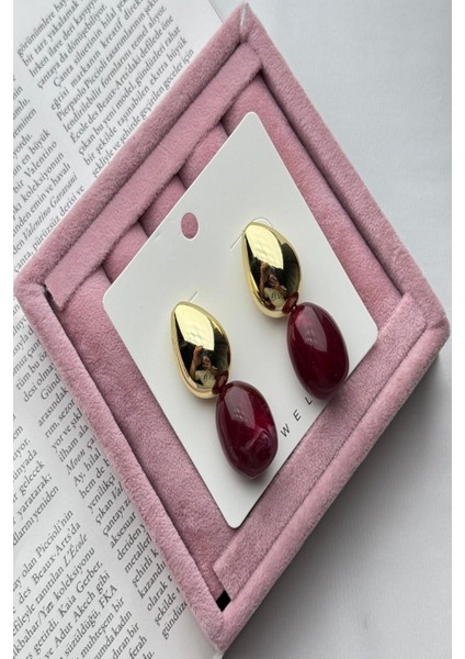 Kadın Küpe Vip Seri Ithal Zirkon Botega-Damla Model Akrilik Görünümlü Kararmaz Küpe modelleri