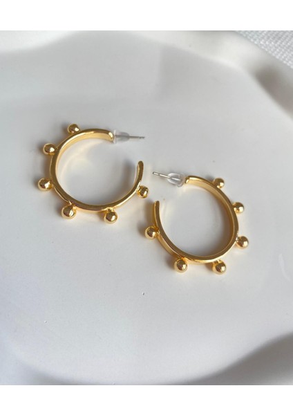 Kadın Küpe Altı Topçuk Detay Kesik Halka Küpe fiyatları