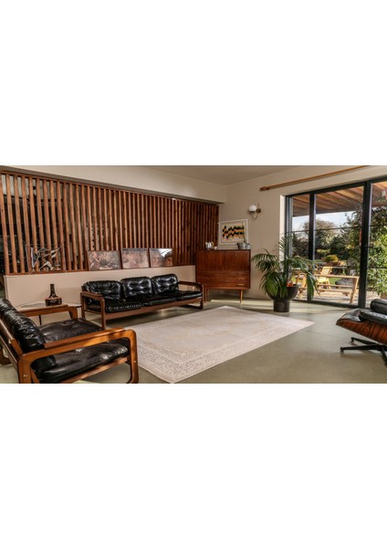 Gallery 1163 Bej Uzun Ömürlü Yumuşak Dokulu Salon Mutfak Koridor Oturma Odası Yolluk Halı