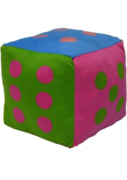 Halley Renkli Peluş Zar 35X35 Cm.