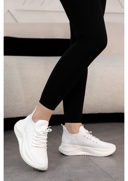 Dm 708 Bağcıklı Triko Spor Ayakkabı