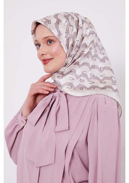 Vizon Petek Baskılı Twill Ipek Eşarp fiyatları