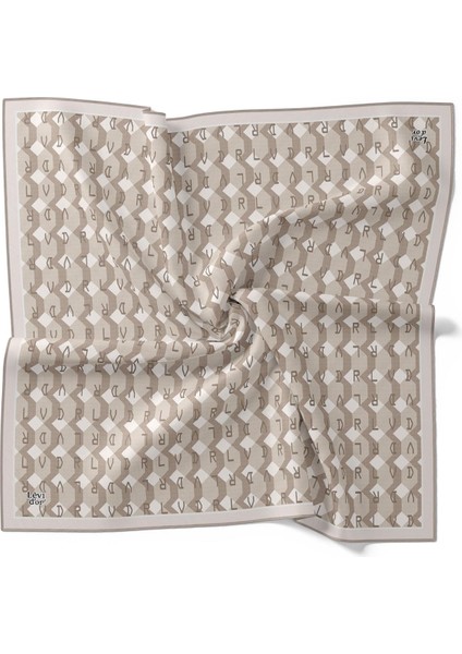 Vizon Petek Baskılı Twill Ipek Eşarp fırsatları