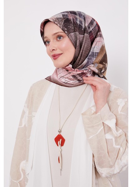 Bordo Karışık Desen Twill Ipek Eşarp fiyatları