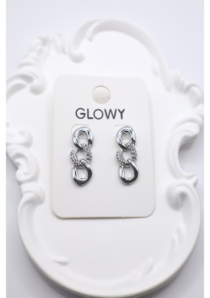 Kadın Küpe Klasik Zincir Zirkon Taş Detay 3cm Küpe fiyatları