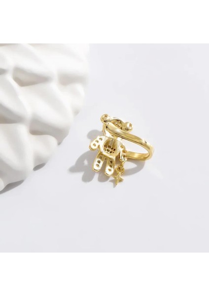 Kadın Kıkırdak Küpe Özel Tasarım Teddy Kutup Yıldız Detay Küpe modelleri