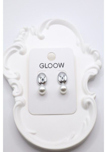 Kadın Küpe Bombe Plaka Inci 3cm Küpe