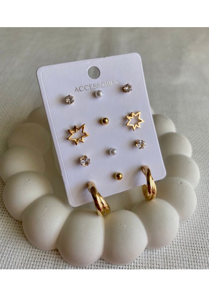 Kadın Küpe 12'li Bang Hafif Burgu Küpe