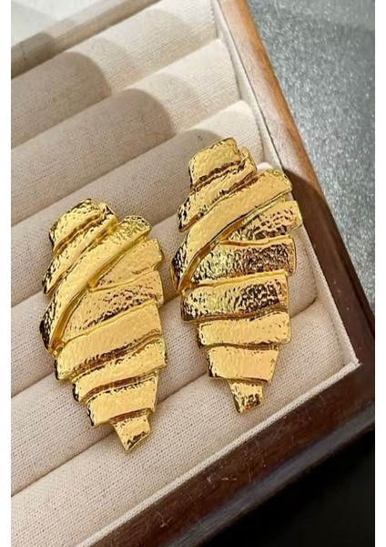 Kadın Küpe Düzensiz Şerit Model 5 cm Küpe