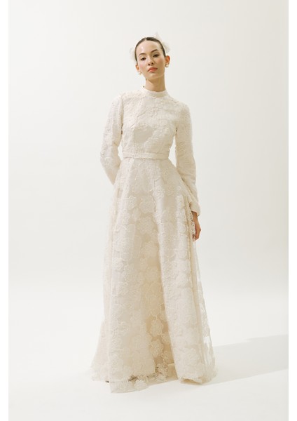 Brıdgerton Abiye Elbise Ekru indirimleri