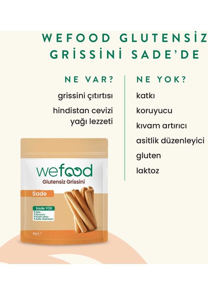 glutensiz Grissini Sade 40 g 3'lü