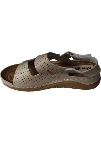 Yazkış Kadın Siyah Krem Önü Çift Bantlı Çırtlı Çrtlı Rahat Comfort Taban Esnek Sandalet modelleri