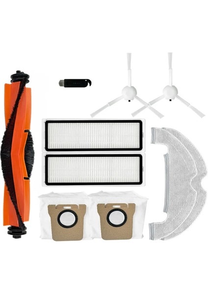 Ana Yan Fırça Hepa Filtre Paspas Bezi Toz Torbası Xiaomi X10 Robot Süpürge Aksesuarları Yedek Yedek Parçalar (Yurt Dışından)